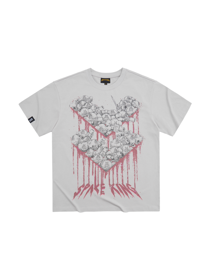 Space King Oversized Off-White Tee