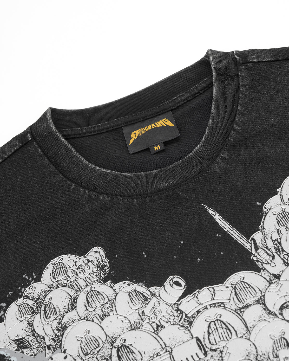 Space King Oversized Black Tee